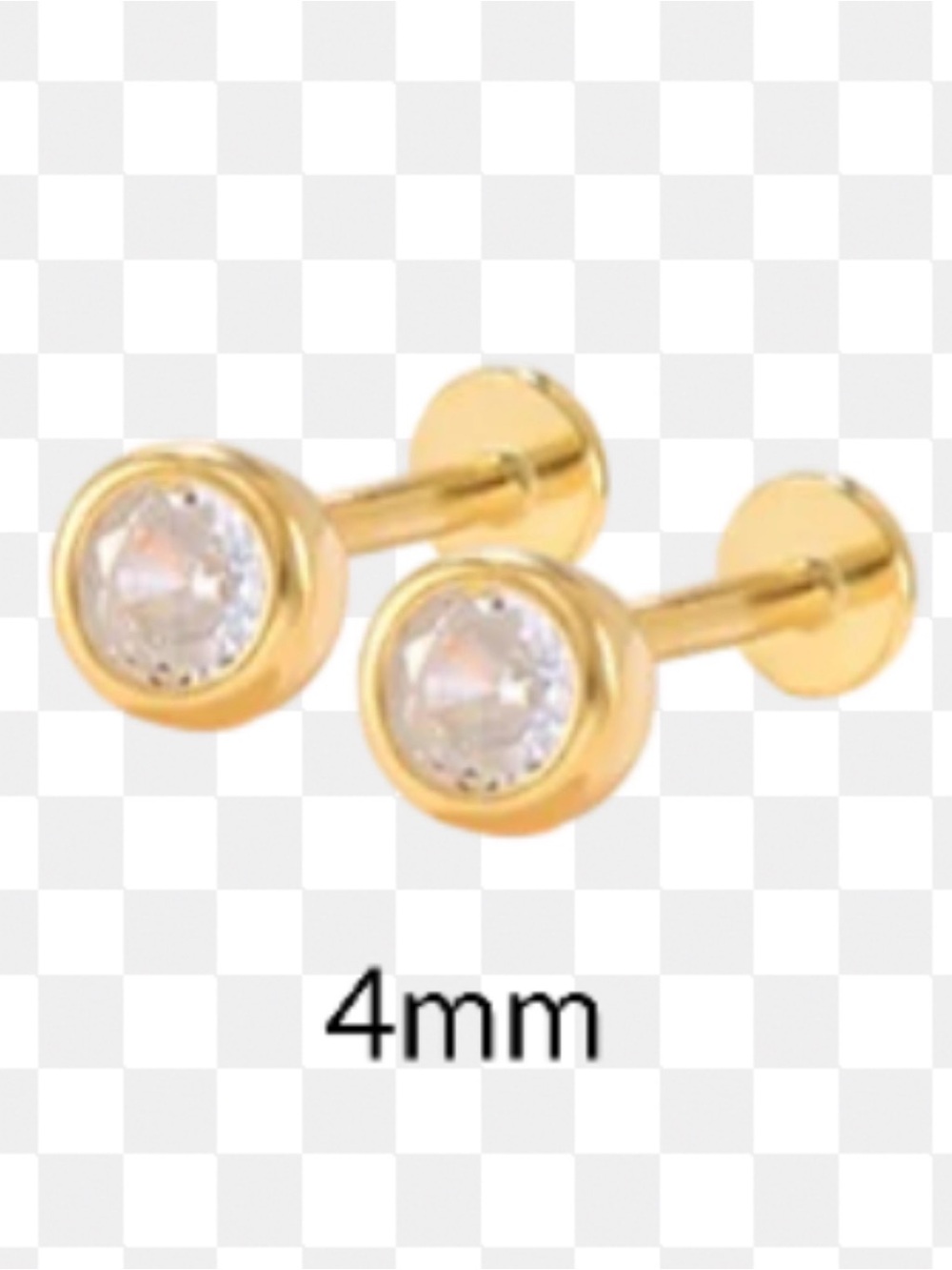 Mint & Lily Bezel Stud Flatback Earrings